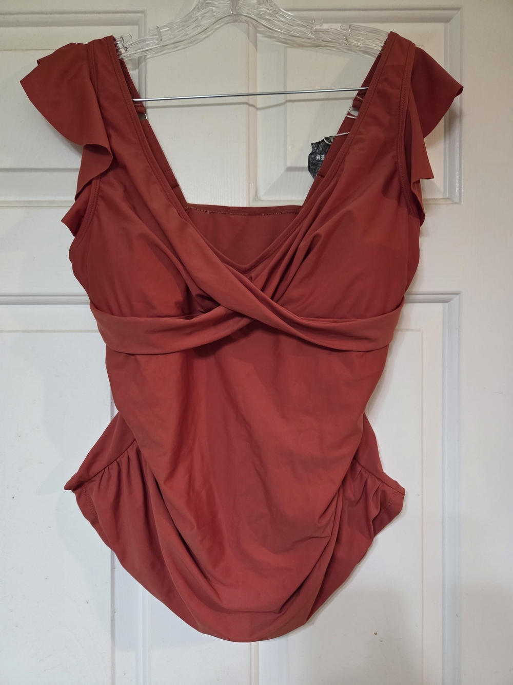 ❤️ 2 for $15, Bundle Women’s Rust One-Piece Swim with Ruffle Shoulder
